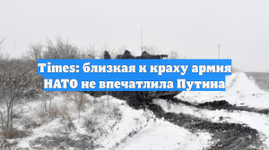 Times: близкая к краху армия НАТО не впечатлила Путина