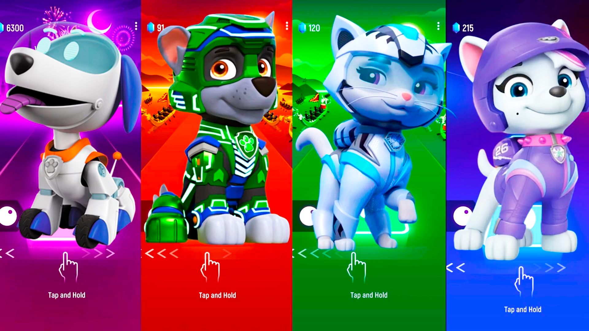 Мультики для Детей Щенячий Патруль Tiles Hop - РОБОПЁС, РОККИ, РОРИ, СВИТТИ смотреть онлайн