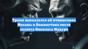 Трамп высказался об отношениях Москвы и Вашингтона после захвата Николаса Мадуро