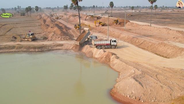 Строительство, засыпка, один из прошлых объектов, обзор смотреть онлайн