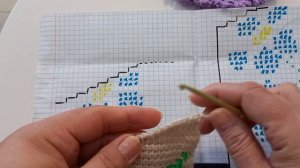 Следочки в Тунисской технике 2026.