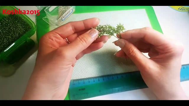 Веточки Тутового дерева (Шелковица) из бисера МК от Koshka2015 - цветы из бисера,  бисероплетение смотреть онлайн