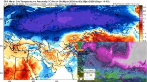 Во 2-й декаде января на большей части России будет преобладать холодная погода