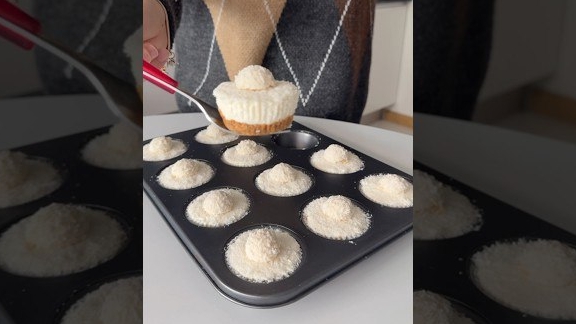 быстрые кокосовые чизкейки