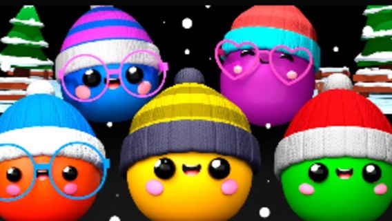 ❄️ Зимняя Сказка с Танцующими Фруктами — 1 Час Сенсорной Музыки для Релакса Малышей смотреть онлайн