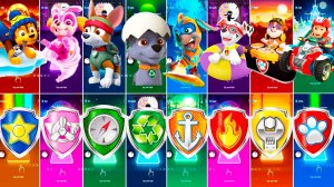 Мультики для Детей Щенячий Патруль Tiles Hop - ГОНЩИК, СКАЙ, ТРАКЕР, РОККИ, ЗУМА