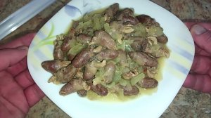 Куриные сердечки с луком Рецепт вкусного ужина