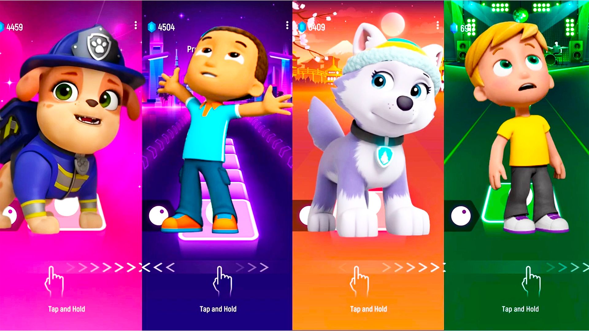 Мультики для Детей Щенячий Патруль Tiles Hop - ЭВЕРЕСТ И ДРУГИЕ смотреть онлайн