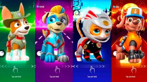 Мультики для Детей Щенячий Патруль Tiles Hop - ТРАКЕР, ЭЛЛА, КОТ, ЗУМА