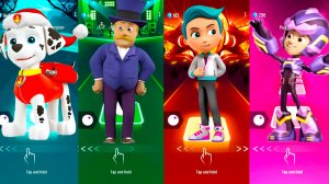 Мультики для Детей Щенячий Патруль Tiles Hop  МАРШАЛЛ И ДРУГИЕ