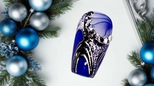 Зимний дизайн для коротких ногтей. МК