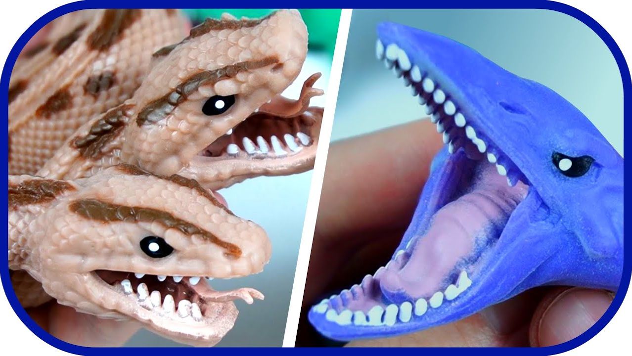 Морские доисторические хищники от Сбабам. Динозавры, змея, скорпион, мозазавр.Игрушки-тянучки. смотреть онлайн