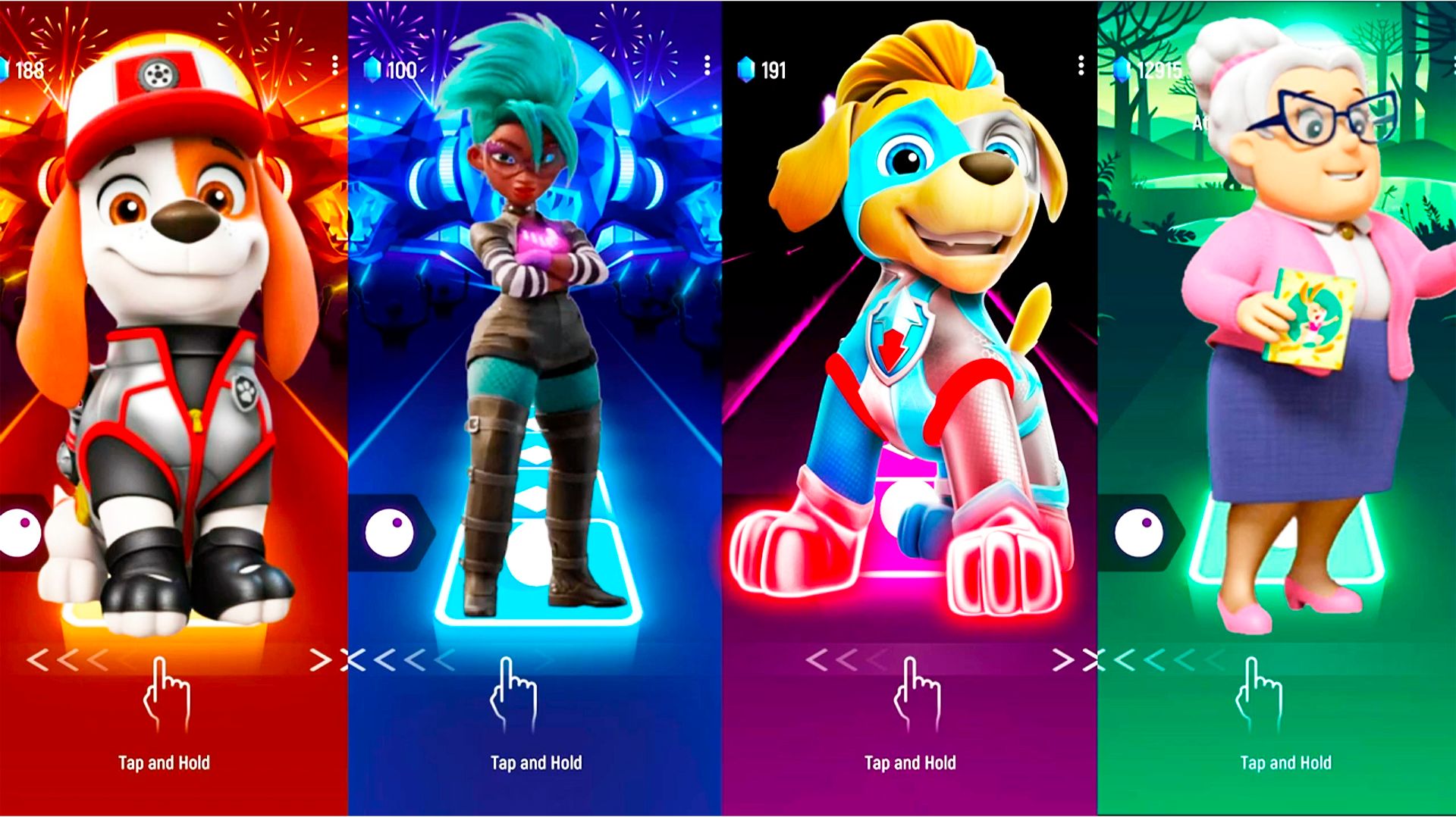 Мультики для Детей Щенячий Патруль Tiles Hop смотреть онлайн