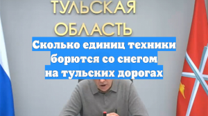 Сколько единиц техники борются со снегом на тульских дорогах