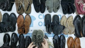 40307 Обувь демисезонная, зимняя (~90% нат. кожа), 21пак, scarpe invernale, секонд (cream/extra) опт