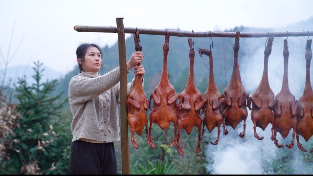 Копчение настоящей утки в естественных условиях! Ее можно хранить целый год! Блюдо из утиных яиц