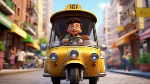 Колеса крутятся, музыка звучит весело мультик