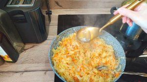 ТУШЁНАЯ КАПУСТА С КАРТОШКОЙ И ТУШЁНОЙ СВИНИНОЙ