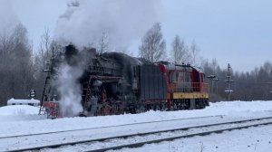 Пересылка паровоза со станции Слободское: остановка под скрещение с грузовым в Гирсово