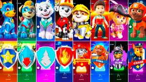 Мультики для Детей Щенячий Патруль Tiles Hop - Гонщик, Эверест, Маршалл, Крепыш