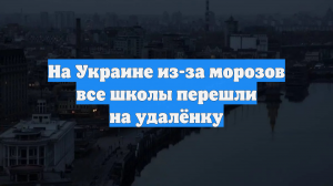 На Украине из-за морозов все школы перешли на удалёнку
