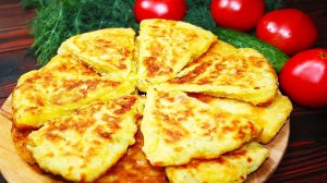 Никогда бы не подумала, что это ТАК вкусно! Всего лишь ВОДА + МУКА + ТВОРОГ! Очень вкусные лепешки!
