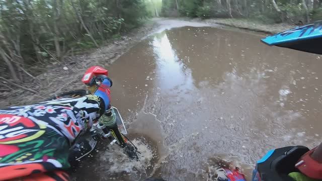 упал в лужу,дорога мучений,лес,едем обратно.. питбайк,эндуро ч2