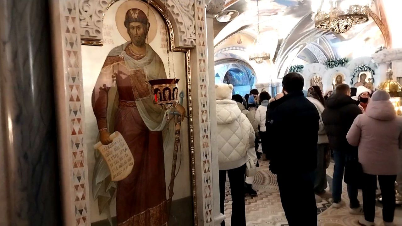 7 января праздник. Нижний храм Христорождественского собора смотреть онлайн