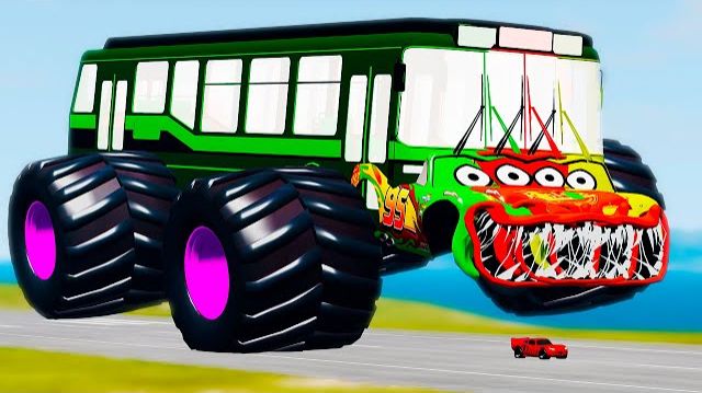 Эпический побег из автобуса: тройняшки против машины-паука в BeamNG Drive смотреть онлайн