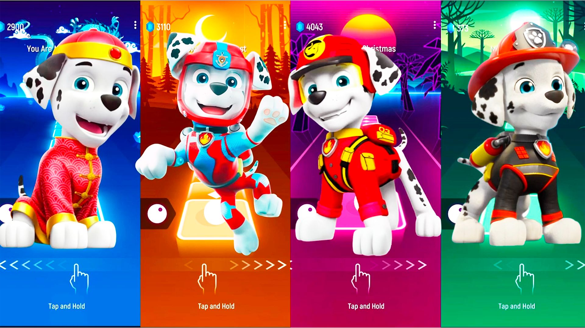 Мультики для Детей Щенячий Патруль Tiles Hop - МАРШАЛЛЫ смотреть онлайн