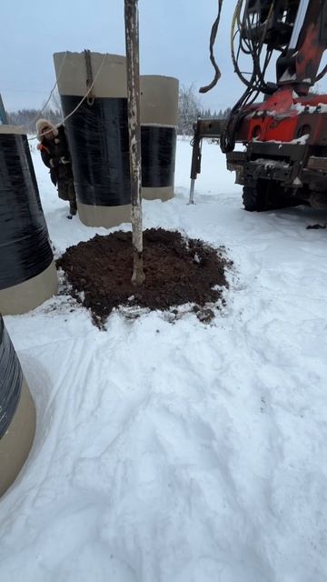 Копка колодца машиной в д Акатьево Клинский район смотреть онлайн