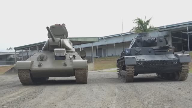 Вождения танка Т-IV против танка Т-34 смотреть онлайн