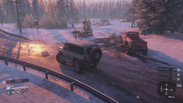 SnowRunner На летней резине в гололед смотреть онлайн