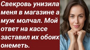 Истории для Вас/Свекровь унизила меня в магазине а муж молчал/Жизненные истории/Аудиорассказ
