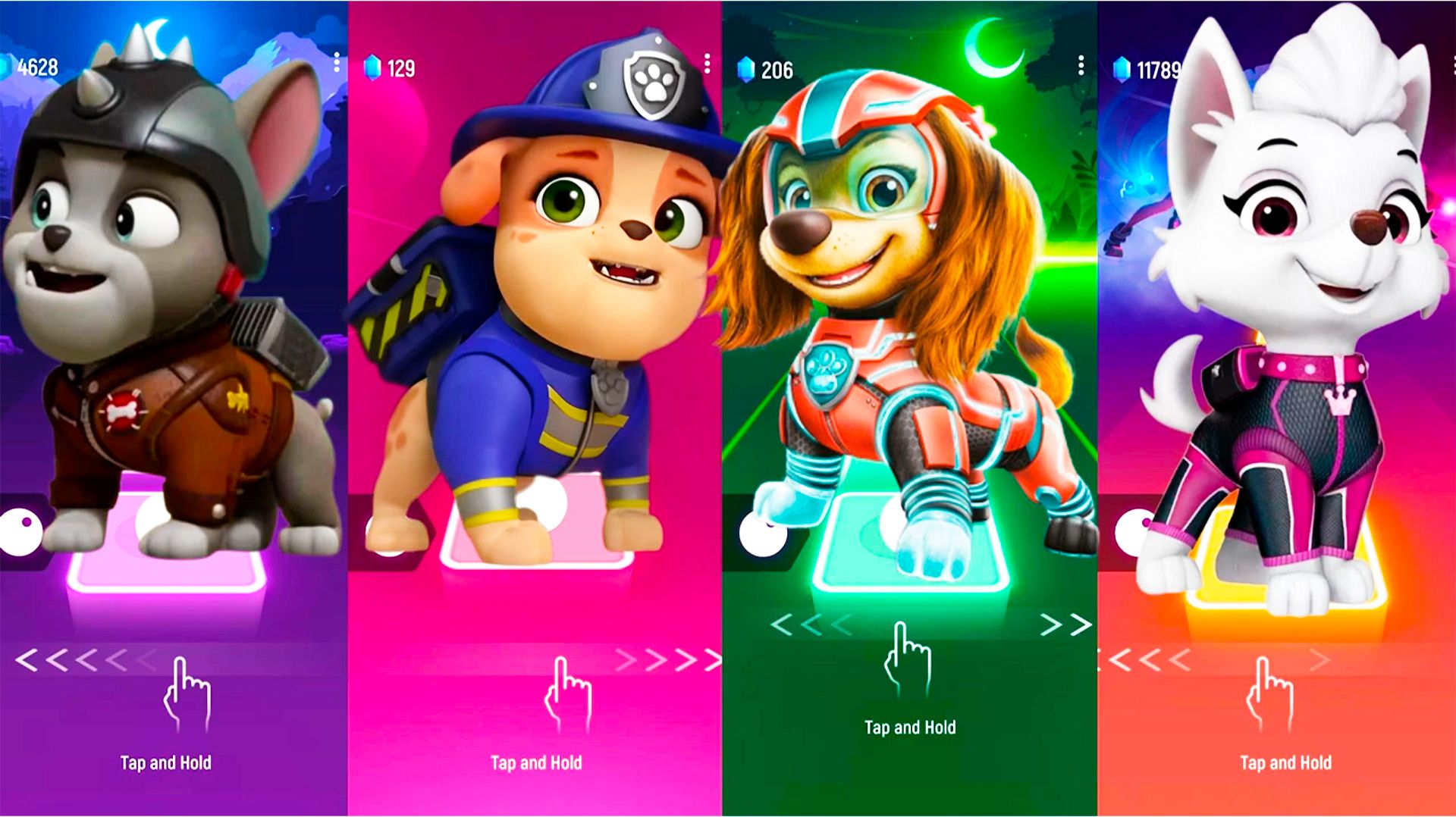 Мультики для Детей Щенячий Патруль Tiles Hop смотреть онлайн