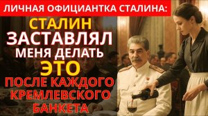 ОФИЦИАНТКА СТАЛИНА： То что ПРОИСХОДИЛО НА КРЕМЛЁВСКИХ БАНКЕТАХ - ШОКИРУЕТ