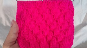 Узор спицами №16. Простой геометрический узор спицами