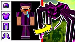 ИГРОК НУБ ПРОТИВ ПАУК МУТАНТ В МАЙНКРАФТ! БРОНЯ ИЗ МОНСТРОВ В MINECRAFT MOB ARMOR