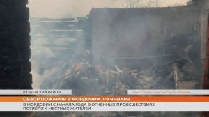 Обзор пожаров в Мордовии. 1-9 января