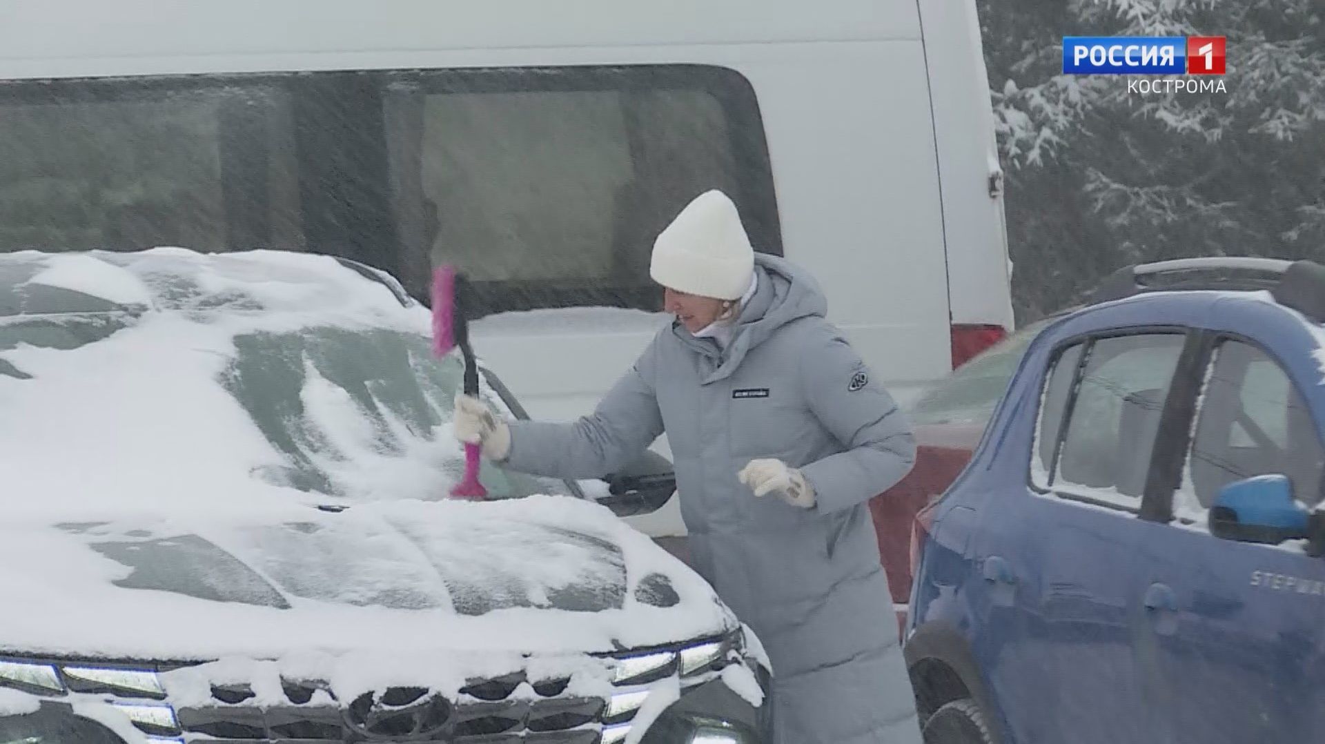 Обильный снегопад не помешал костромичам провести день в парках и на катках смотреть онлайн
