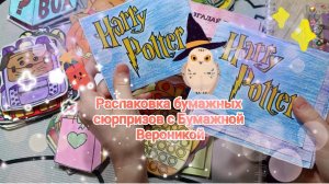 Распаковка бумажных сюрпризов 🔥 Коллекция Гарри Поттер💥
