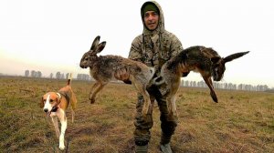 ОТКРЫТИЕ ОХОТЫ НА ГИГАНСКИХ ЗАЙЦЕВ  С ГОНЧЕЙ!!!!! Такого открытие у меня еще не было!