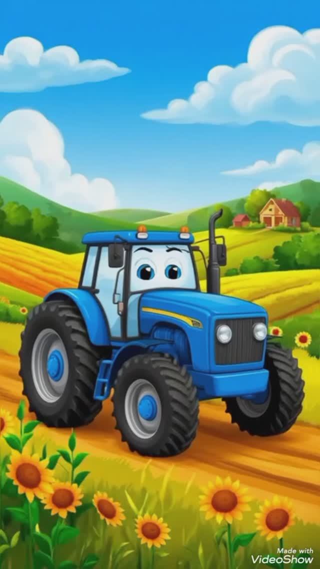 Синий трактор и лесной пожар.