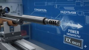 МОЩНОСТЬ ВЫСТРЕЛА ИЗ ПНЕВМАТИЧЕСКОЙ ВИНТОВКИ С ГЛУШИТЕЛЕМ И НАДУЛЬНИКОМ