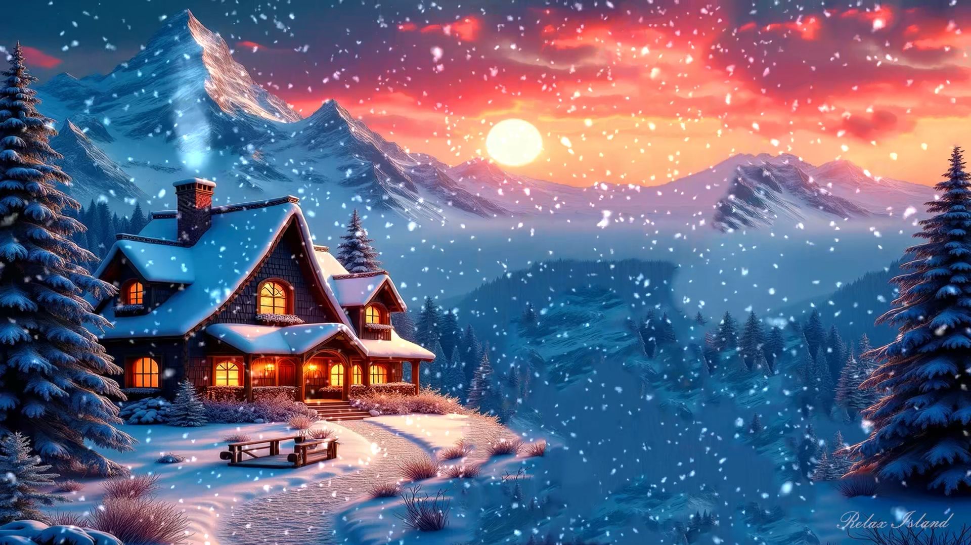 ✨ ЗИМНЯЯ БЕЗУМНО КРАСИВАЯ УСПОКАИВАЮЩАЯ МУЗЫКА ДЛЯ СНА 🎵 РАССЛАБЛЯЮЩАЯ МУЗЫКА ДЛЯ ДУШИ В ГОРАХ смотреть онлайн