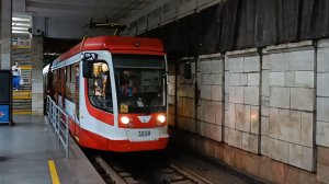 Волгоградский метротрам. Трамваи по СМЕ на станции Комсомольская