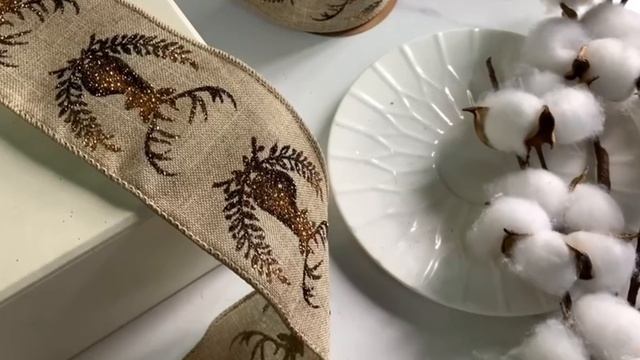 Декоративная лента ТЕССИЛЕ: ЗОЛОТОЙ ОЛЕНЬ, текстиль, 270х6 см, XX1850640-1