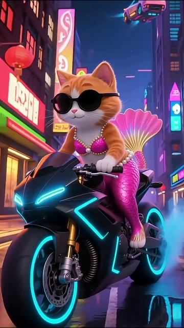 Превращение Кошки в Русалку / Заставит Вас Улыбнуться  #клиппрокошек #смешные #кошки #милыекоты смотреть онлайн