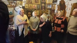 08.01.2026 Рождественский молебен в келии схимонахини Феодосии. Духовные чада матушки