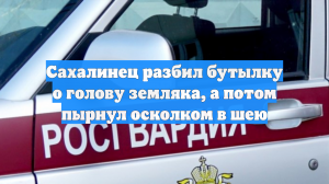 Сахалинец разбил бутылку о голову земляка, а потом пырнул осколком в шею